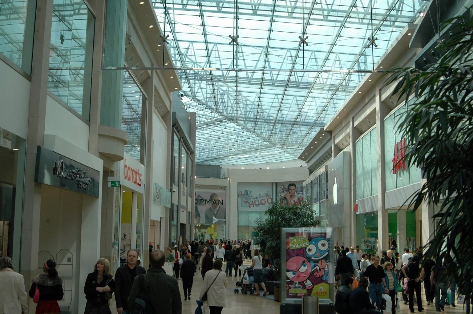 Inside the Bullring shopping centre, Birmingham